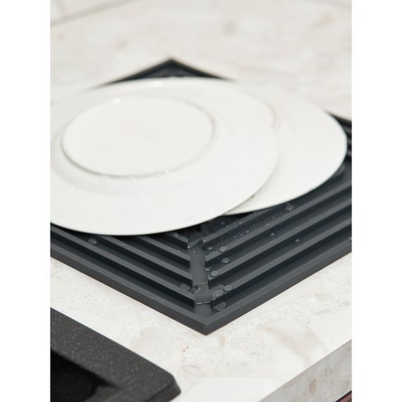 Коврик для сушки посуды Dry Flex, 34,5х31,5 см, темно-серый, Smart Solutions, изображение 4