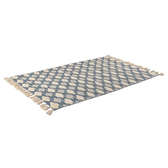 Ковер из хлопка синего цвета Argyle из коллекции Ethnic, 160х230 см, Tkano, изображение 4
