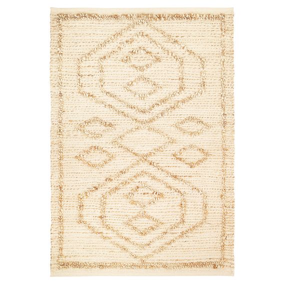 Ковер из джута и переработанного хлопка Kolkata из коллекции Ethnic, 120х180см, Tkano