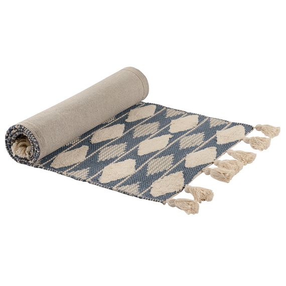 Ковер из хлопка синего цвета Argyle из коллекции Ethnic, 70х160 см, Tkano, изображение 6