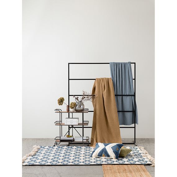Ковер из хлопка синего цвета Argyle из коллекции Ethnic, 160х230 см, Tkano, изображение 8