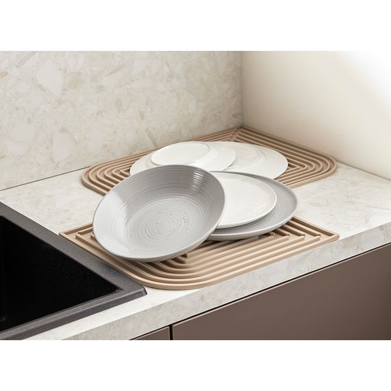 Коврик для сушки посуды Dry Flex, 34,6х44,6 см, бежевый, Smart Solutions, изображение 2