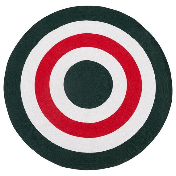 Ковер из хлопка Target темно-зеленого цвета из коллекции Ethnic, 150 см, Tkano