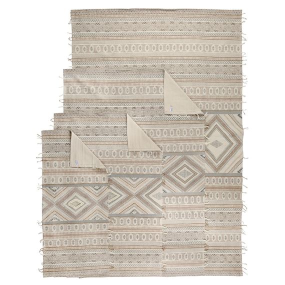 Ковер из хлопка, шерсти и джута с геометрическим орнаментом из коллекции Ethnic, 120х180 см, Tkano, изображение 11