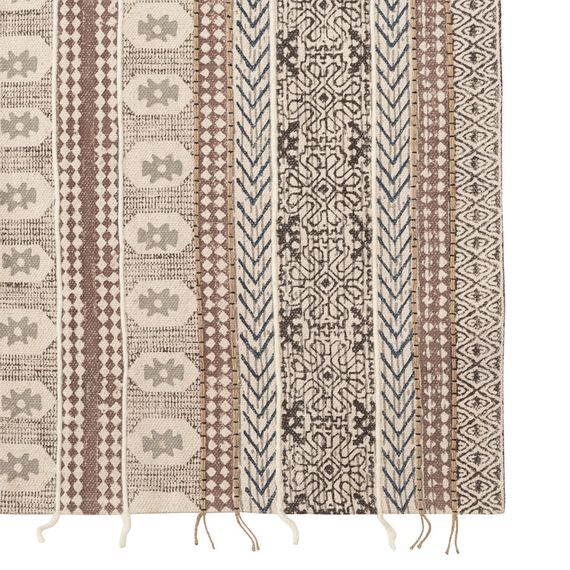 Ковер из хлопка, шерсти и джута с геометрическим орнаментом из коллекции Ethnic, 200х300 см, Tkano, изображение 9