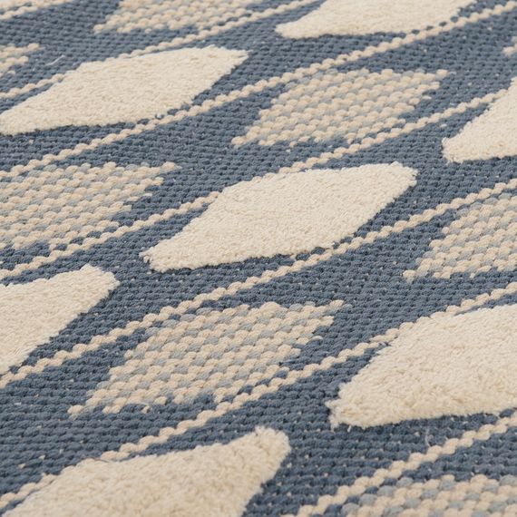 Ковер из хлопка синего цвета Argyle из коллекции Ethnic, 70х160 см, Tkano, изображение 8