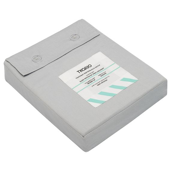 Комплект постельного белья из умягченного сатина из коллекции Slow Motion, Mint, 150х200 см, Tkano, изображение 9