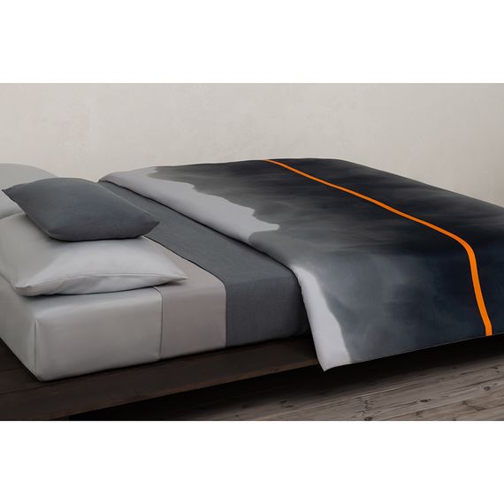 Комплект постельного белья из умягченного сатина из коллекции Slow Motion, Orange, 150х200 см, Tkano, изображение 3