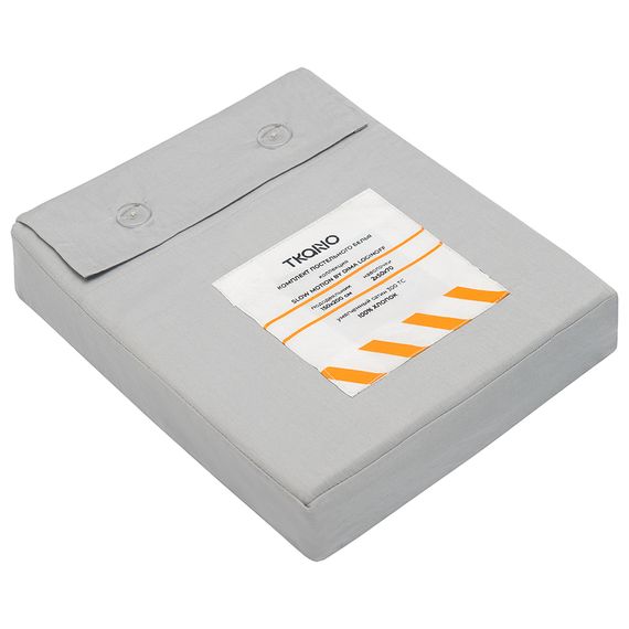 Комплект постельного белья из умягченного сатина из коллекции Slow Motion, Orange, 150х200 см, Tkano, изображение 9