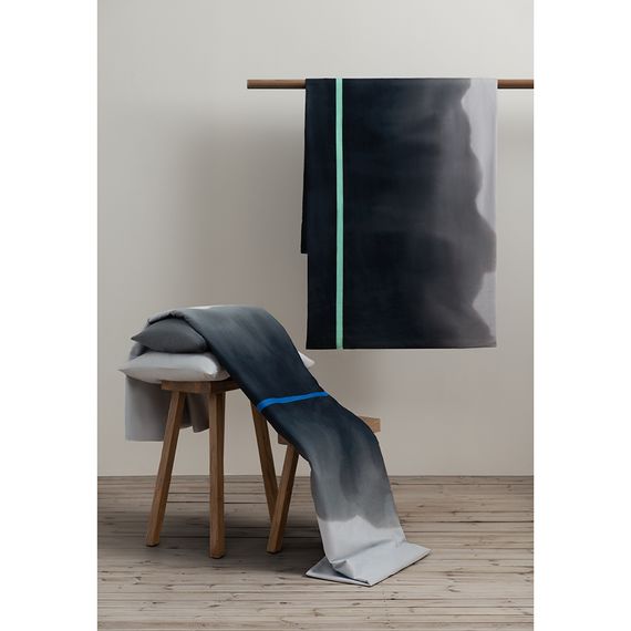 Комплект постельного белья из умягченного сатина из коллекции Slow Motion, Electric Blue, 150х200 см, Tkano, изображение 5
