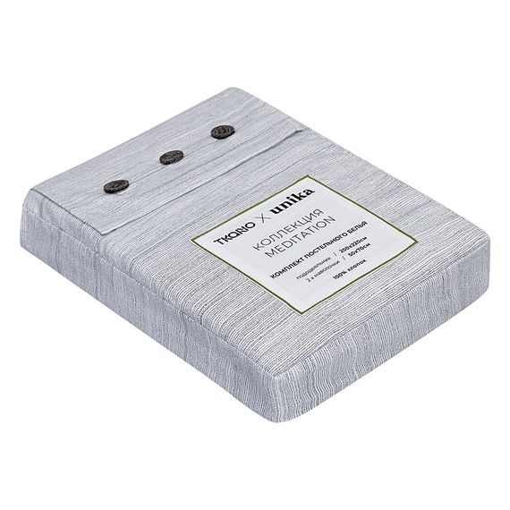 Комплект постельного белья из сатина из коллекции Meditation, olive, 200х220 см, Tkano, изображение 17