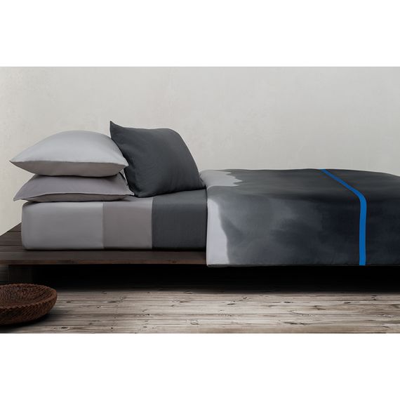 Комплект постельного белья из умягченного сатина из коллекции Slow Motion, Electric Blue, 150х200 см, Tkano, изображение 2