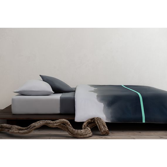Комплект постельного белья из умягченного сатина из коллекции Slow Motion, Mint, 150х200 см, Tkano, изображение 10