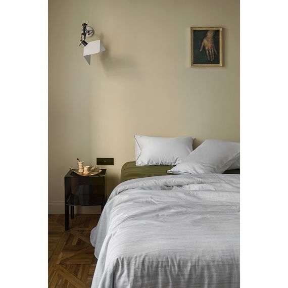 Комплект постельного белья из сатина из коллекции Meditation, olive, 200х220 см, Tkano, изображение 6