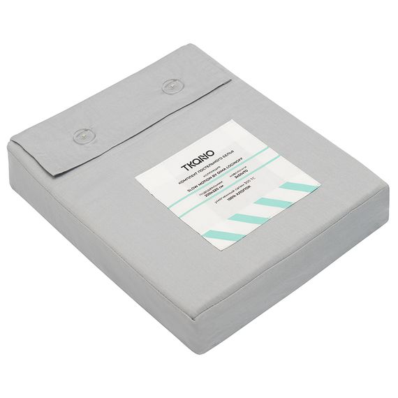 Комплект постельного белья из умягченного сатина из коллекции Slow Motion, Mint, 200х220 см, Tkano, изображение 9