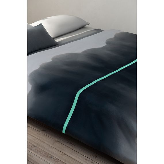 Комплект постельного белья из умягченного сатина из коллекции Slow Motion, Mint, 150х200 см, Tkano, изображение 2