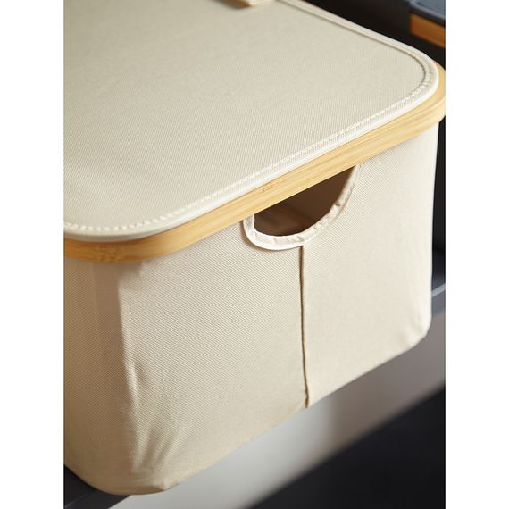 Корзина для белья Neat Low, 40x33x20 см, молочная, Smart Solutions, изображение 12