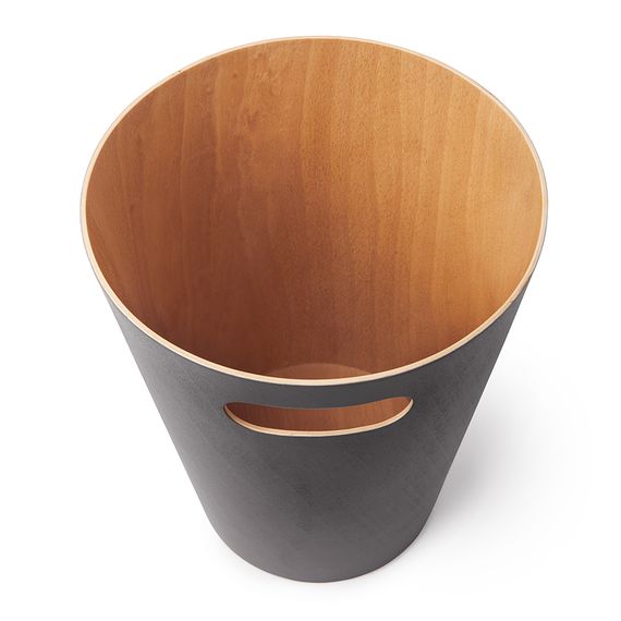 Корзина для мусора Woodrow, 7,5 л, темно-серая, UMBRA, изображение 6