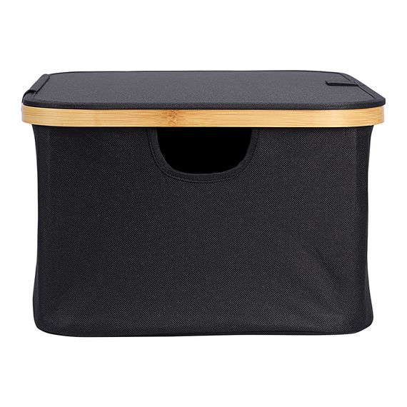 Корзина для белья Neat Low, 40x33x20 см, черная, Smart Solutions, изображение 7