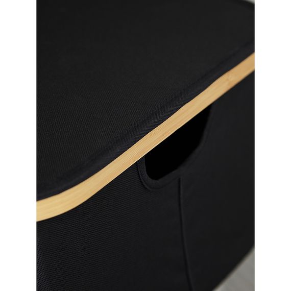 Корзина для белья Neat Low, 40x33x20 см, черная, Smart Solutions, изображение 6