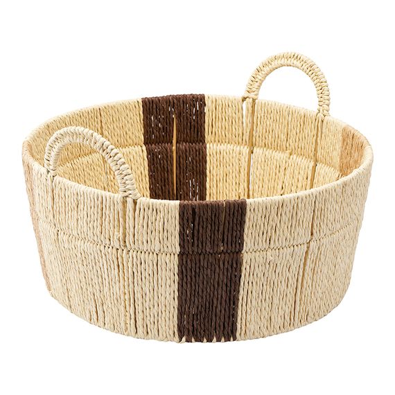 Корзина плетеная круглая Bodhran Chocolate из коллекции Ethnic, размер S, Tkano, изображение 5