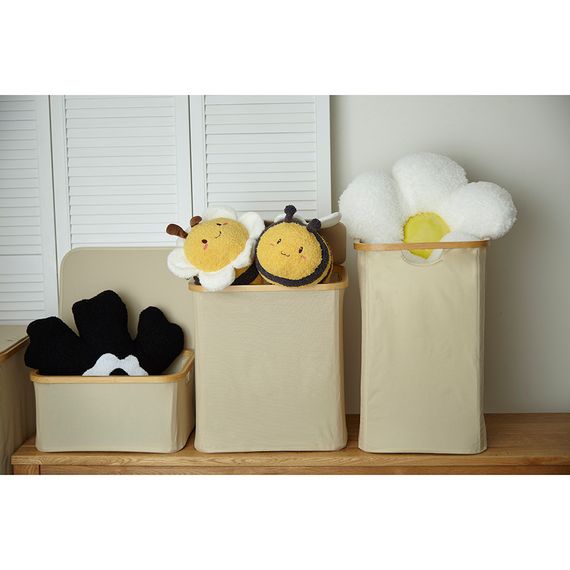 Корзина для белья Neat Low, 40x33x20 см, молочная, Smart Solutions, изображение 4