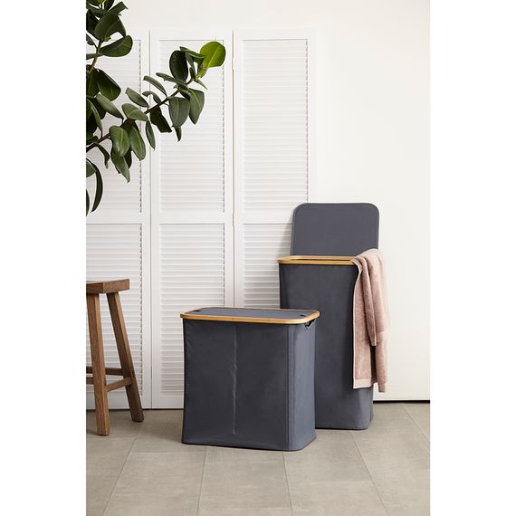 Корзина для белья Neat Tall, 41х35х74 см, серая, Smart Solutions, изображение 2