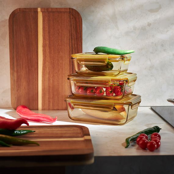 Контейнер для хранения и переноски продуктов 1,5 л янтарного цвета, Smart Solutions, изображение 5