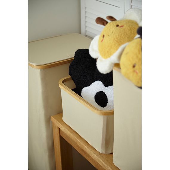 Корзина для белья Neat Low, 40x33x20 см, молочная, Smart Solutions, изображение 6