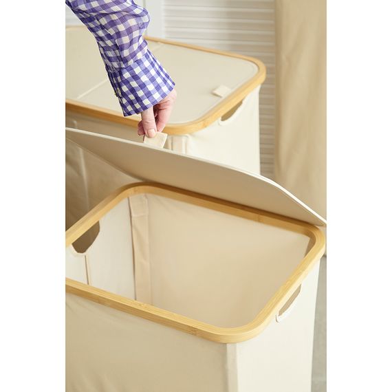 Корзина для белья Neat Tall, 41х35х74 см, молочная, Smart Solutions, изображение 8