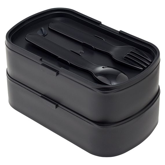Ланч-бокс с приборами Food Time, 1 л, черный, Smart Solutions, изображение 10