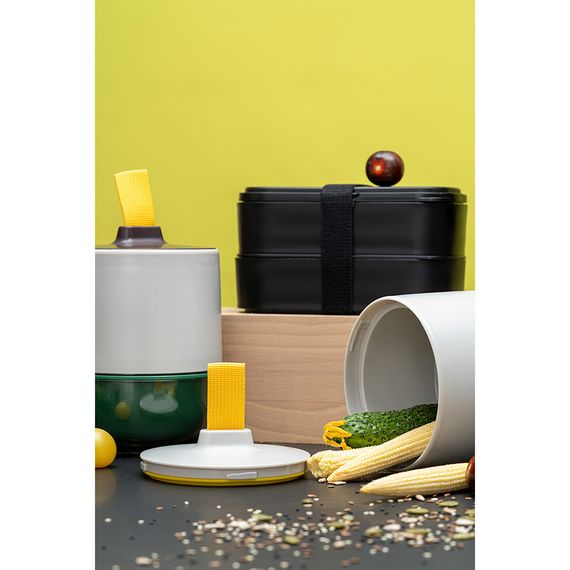 Ланч-бокс с приборами Food Time, 1 л, черный, Smart Solutions, изображение 5