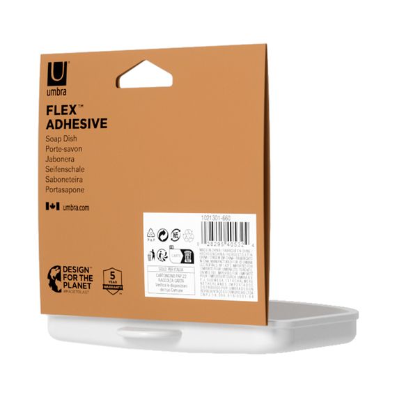 Мыльница для душа настенная Flex Adhesive, белая, UMBRA, изображение 11