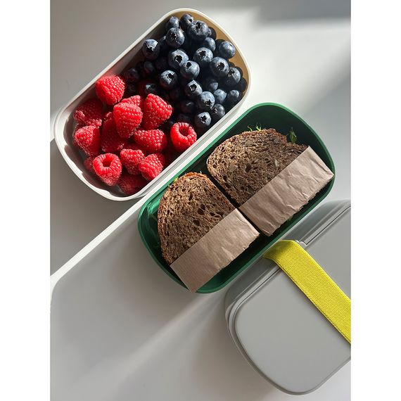 Ланч-бокс с приборами Food Time, 1 л, зеленый/серый, Smart Solutions, изображение 9