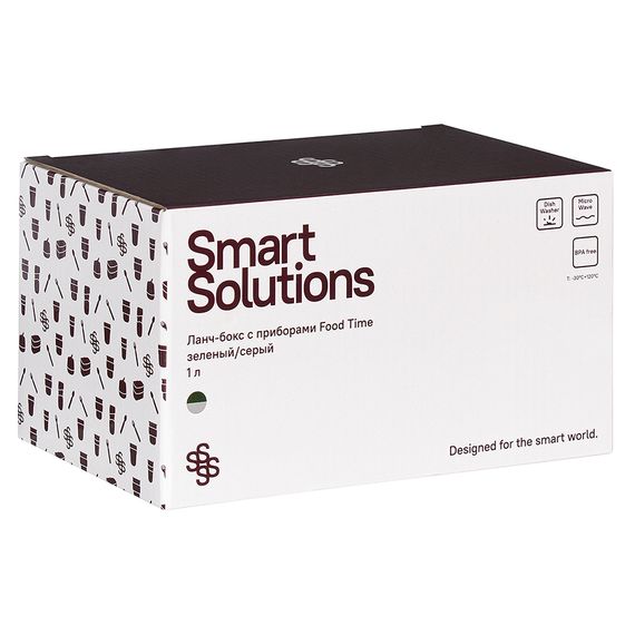 Ланч-бокс с приборами Food Time, 1 л, серый, Smart Solutions, изображение 13