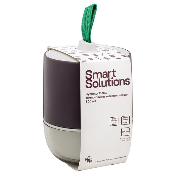 Ланч-бокс Meals, 800 мл, темно-сливовый/светло-серый, Smart Solutions, изображение 11