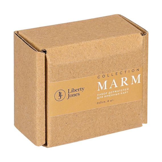 Набор держателей для именных карт Marm, белый мрамор, 4 шт., Liberty Jones, изображение 3