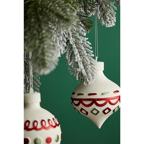 Набор ёлочных украшений с подсветкой Festive embroidey из коллекции New Year Essential, 4 шт., Tkano, изображение 7