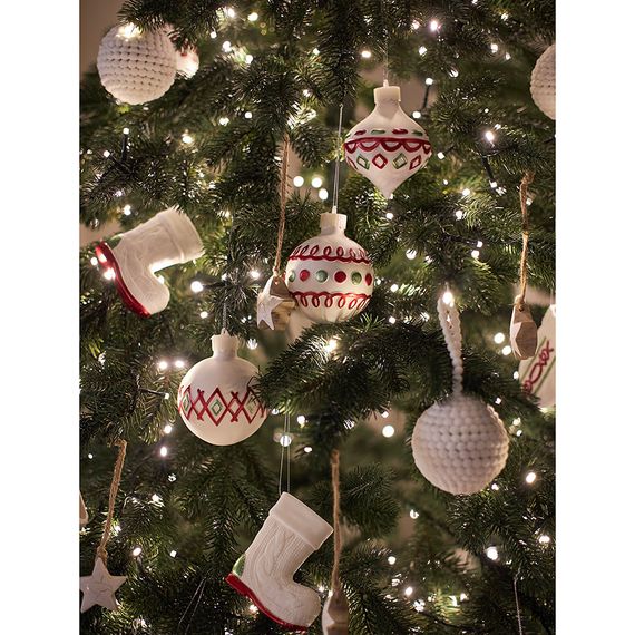 Набор ёлочных украшений с подсветкой Festive embroidey из коллекции New Year Essential, 4 шт., Tkano, изображение 13