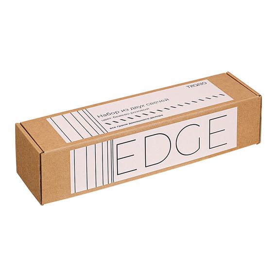 Набор из двух свечей бежево-розового цвета из коллекции Edge, 24,5 см, Tkano, изображение 7