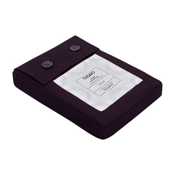 Набор наволочек из стираного перкаля сливового цвета из коллекции Essential, 50х70 см, Tkano, изображение 12