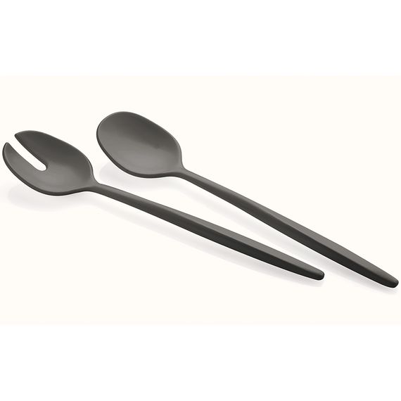 Набор ложек для салата Tierra, черные, 2 шт., Guzzini