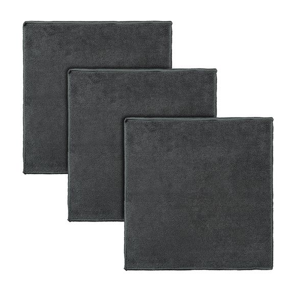 Набор салфеток из микрофибры Cozy Clean, 30х30 см, темно-серые, 3 шт., Smart Solutions