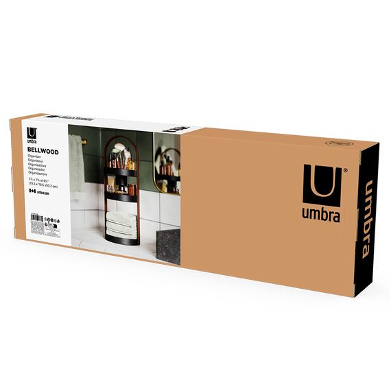 Органайзер для косметики Bellwood, 20х50 см, черный/орех, UMBRA, изображение 10