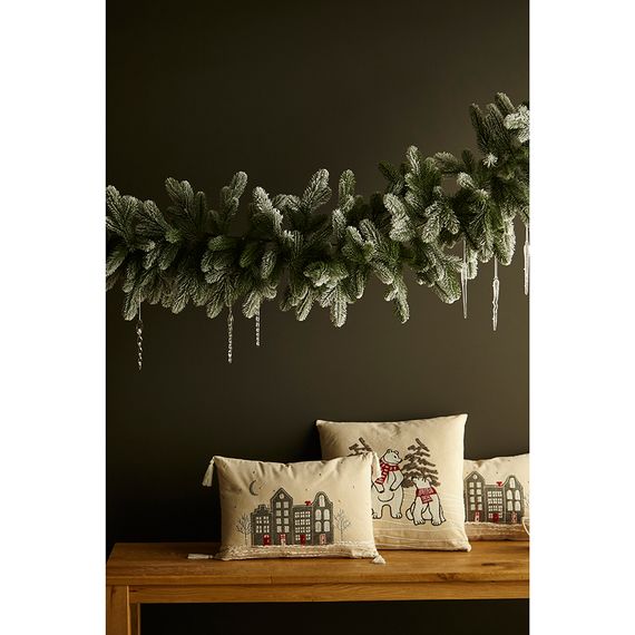 Подушка декоративная Snowy Town из коллекции New Year Essential, 30х45 см, Tkano, изображение 3