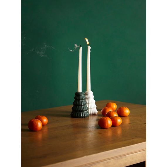 Подсвечник Nordic mood зеленого цвета из коллекции New Year Essential, 13 см, Tkano, изображение 2