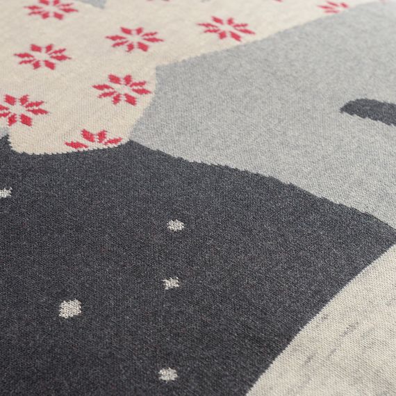Подушка вязаная с новогодним рисунком Polar bear из коллекции New Year Essential, 45х45 см, Tkano, изображение 6