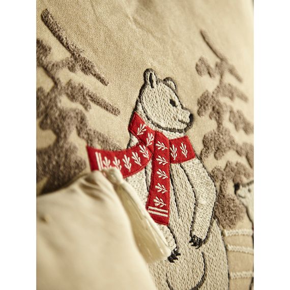 Подушка декоративная Festive bears из коллекции New Year Essential, 45х45 см, Tkano, изображение 6