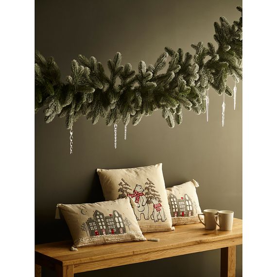 Подушка декоративная Snowy Town из коллекции New Year Essential, 30х45 см, Tkano, изображение 2