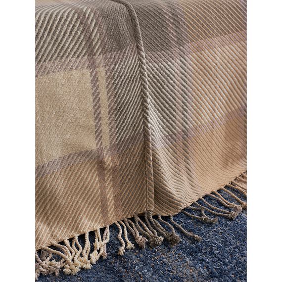 Покрывало из хлопка Warm traditions бежево-серого цвета из коллекции Essential, 230х250 см, Tkano, изображение 6
